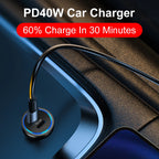 Cargador de Coche Dual PD 40W