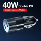 Cargador de Coche Dual PD 40W